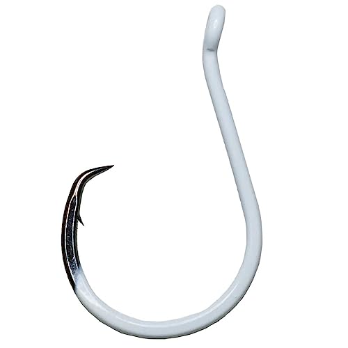 BKK Offset Heavy Circle Glow Hook | 2X | Glow in The Dark | Needle Point - size: 4/0#