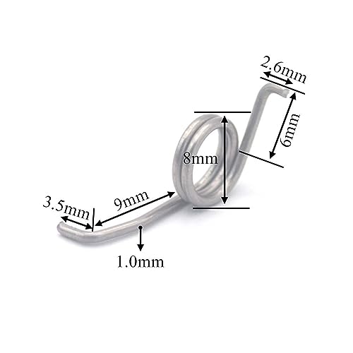 Fishing Rod Drop Wheel Spring Repair Tool Accessory Modified Tool Multi Use Bail Spring Tiny al Spring Spare Parts for Daiwa - color: 5 Pieces DIY 304