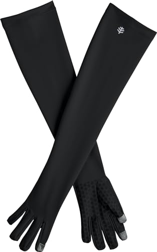 Coolibar Long Full Finger UV Sun Gloves - UPF 50+ Sun Protection - Culebra - color: Black, size: Large