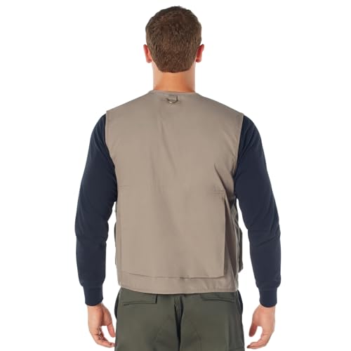 Rothco Uncle Milty Travel Vest - Outdoor Fishing Camping 17 Cargo Pocket Jacket - color: Khaki, size: Medium