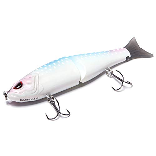 Bassdash SwimShad Glide Baits Jointed Swimbait Bass Pike Salmon Trout Muskie Fishing Lure - color: Scales, size: 4.5in/0.65oz