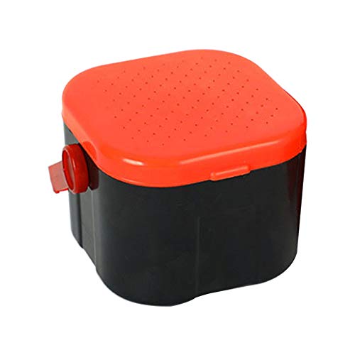 Storage Box, Breathable Fishing Live Baits Container Holder Box Worms Lures Storage Organizer-Small