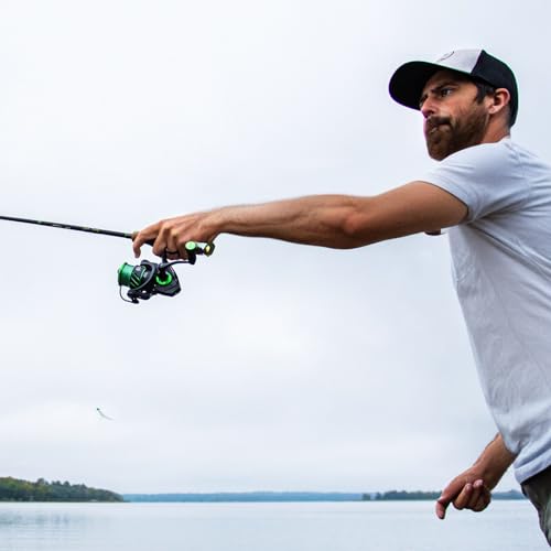 Piscifun Viper X Spinning Reels, Carbon Fiber 33LBs Max Drag, 10+1 Shielded BB, Saltwater Freshwater Spinning Fishing Reel, 5.2:1/6.2:1 - color: Green, size: 1000