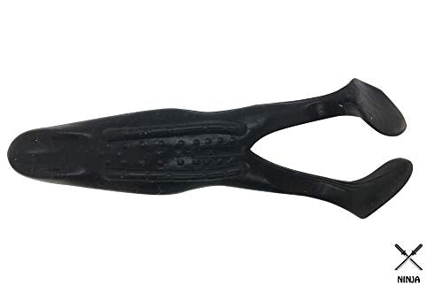 Paddle Toad Frog Soft Plastic 1/2oz 4.13" Fishing Lure - Pack of 3 - color: BLACK NINJA