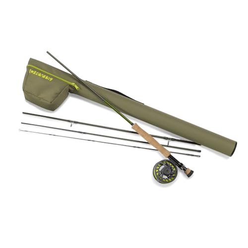 Orvis Encounter Fly Rod Outfit - 4Pc Fishing Rod and Reel Combo | Smooth Performance, Complete with Reel, Line, Backing, & Leader for Young Anglers, Pre-Balanced Ready-to-Fish Setup - size: 5-Weight, 8'6"