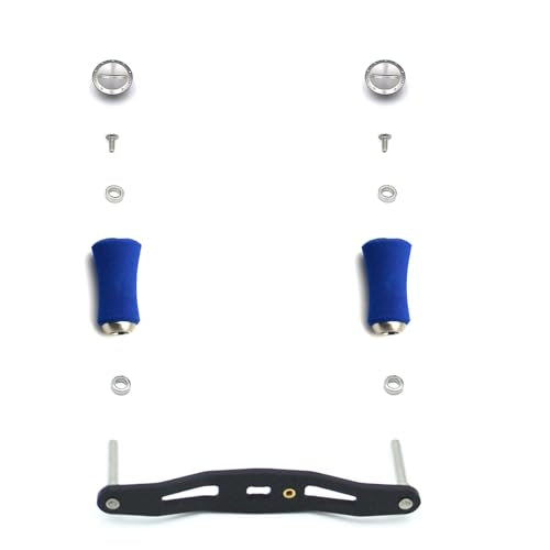 Mr. Z 95mm Carbon Fiber Baitcasting Reel Handle Compatible for Abu Garcia Shimano Daiwa Light Weight Low Profile Casting Reel - color: CAMO Blue, size: Right-handed