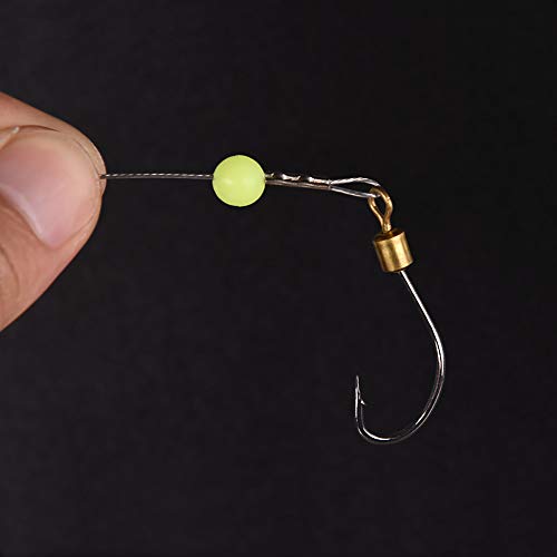Dyxssm Fishing Hooks with Leader Rigging, Fishing Hook Line Stainless Steel Fishing Rigs Wire and Rig Hooks - size: 5/0#, style: Style-b: 3 Hooks Rig