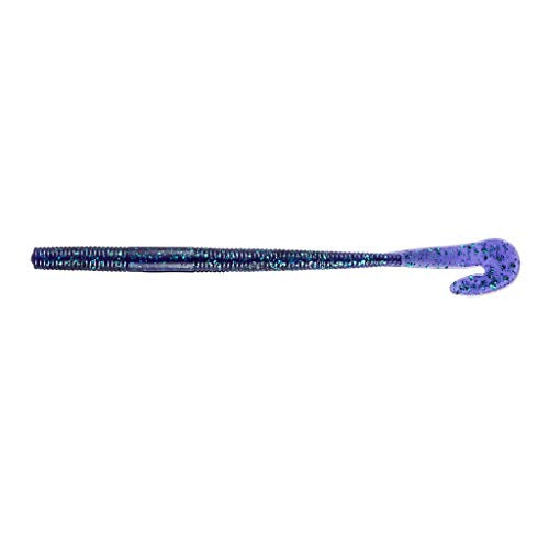 Yum Lures Thump'N Worm Soft P;astic Swim Bait U-Tail Fishing Lure, 10 per Pack, Junebug