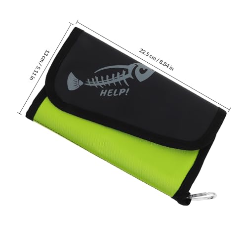 DOITOOL Waterproof Soft Bait Tackle Bag with Detachable Large Capacity Storage Pouch, Fluorescent Green Portable Rig and Lure Organizer for Freshwater and Saltwater Fishing