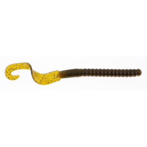 Berkley PowerBait Power Worms Fishing Soft Bait - color: Green Pumpkin, size: 7" (13 Count)