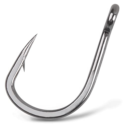 Saltwater Live Bait Fishing Hooks- 35pcs Inline Circle Hooks Catfish Bait Fish Hooks 2X Strong Stainless Steel Hooks for Big Game Fishing 1/0-12/0 - size: 11/0-35pcs
