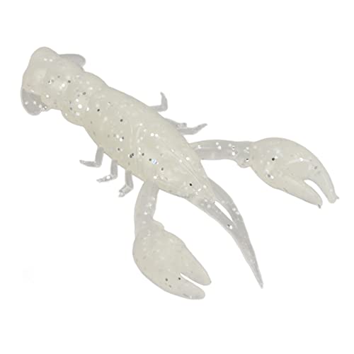 Pongnas 10-Pack Soft Fishing Lure Crawdad Bait Green Shrimp for Bass Fishing - PVC Design - color: Luminous