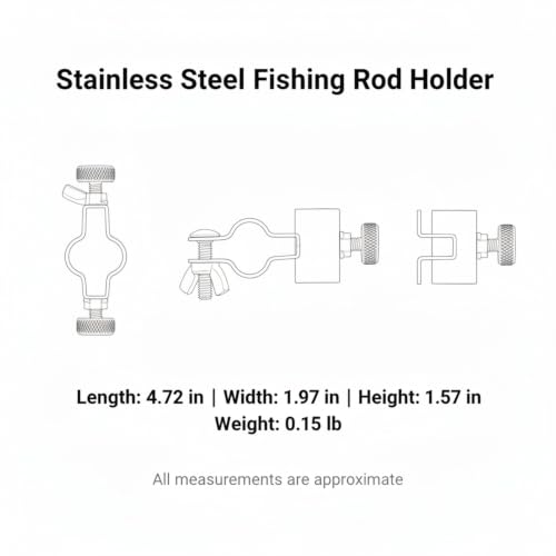 Silver Stainless Steel Ground Spike Fishing Rod Holder for Bank and Shore Angling
