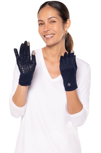 Coolibar Full Finger UV Sun Gloves - UPF 50+ Sun Protection - Gannett - color: Navy, size: X-Small
