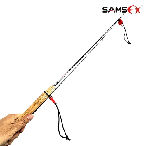 SAMSFX Fishing Rods Belt Stretchy Wrap Pole Straps Elastic Cable Ties for Casting, Spinning & Fly Rods - color: 4pcs, Red
