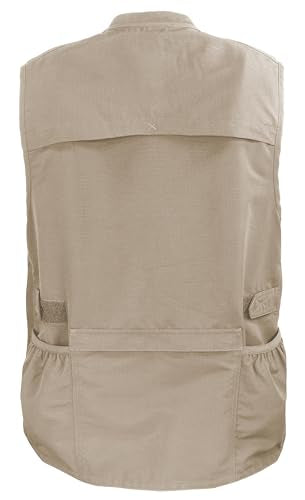 Edgetec Outdoor Utility Vest, Fishing, Hunting, Tactical Ripstop - color: Khaki, size: 3X-Large