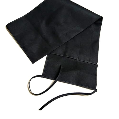 KALAVARMA Fly Rod Bag 100% Cotton Bag for fly 4 section rod Black color cloth 2pcs (9ft) - size: 9ft