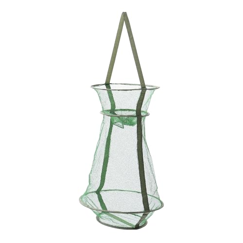 PATIKIL Fishing Keep Net, Collapsible Fish Basket Mesh Coating Nylon Fishing Bait Mesh for Keeping Fishes Crayfish Minnows