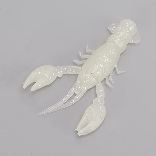 Pongnas 10-Pack Soft Fishing Lure Crawdad Bait Green Shrimp for Bass Fishing - PVC Design - color: Luminous