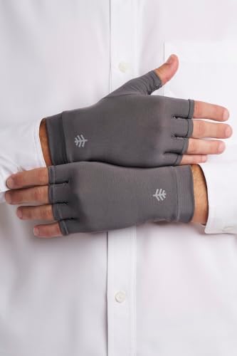 Coolibar Fingerless UV Sun Gloves - UPF 50+ Sun Protection - Ouray - color: Charcoal, size: Large