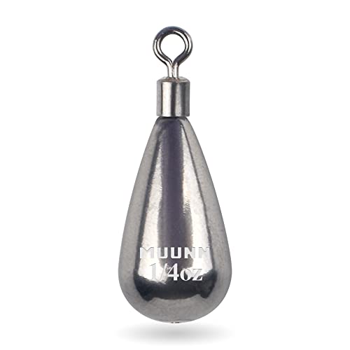 10 Pack Tungsten Free Rig Weights, Tear Drop Fishing Sinkers with Round Eye for Finesse Bass Fishing - color: Plain(Natural), size: 3/8oz - 10 Pack