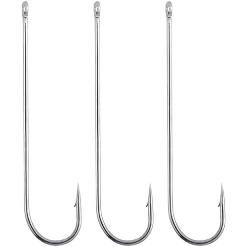 Dr.Fish 100 Pack Aberdeen Hooks Freshwater Fishing Hooks, Extra Long Shank Light Wire, Crappie/Bass/Bream/Bluegill/Panfish Fishing - size: #2-100 Pack