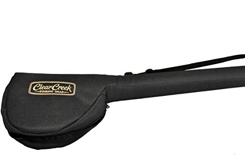 Clear Creek Portable Fly Fishing Rod & Reel Case 9’ - Complete Storage Protection - Easy to Carry - Durable, Abrasion Resistant Water-Resistant and Works with Fresh + Saltwater Rods - size: Three Piece (39.5" Internal Length)