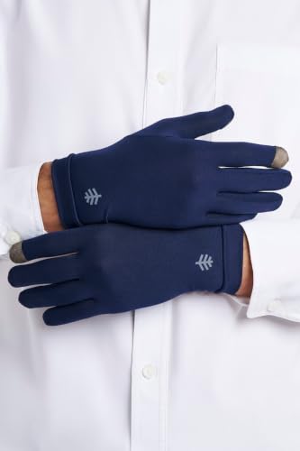 Coolibar Full Finger UV Sun Gloves - UPF 50+ Sun Protection - Gannett - color: Navy, size: Small