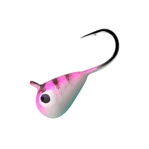 10 Pieces 3.0-6.0mm Teardrop Tungsten Ice Jig - color: TG05 Pink Navy Tiger Glow, size: TIJ02 4MM 10PCS