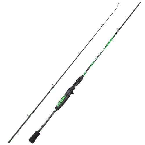 One Bass Fishing Rod, Lightweight Graphite Spinning & Casting Rod with Super Polymer Handle - color: Casting Rod, size: 7'0"