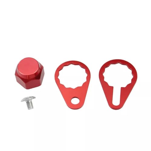 Baitcasting Fishing Reel Screw Nut Locking Cap Crank Handle Compatible with Abu Daiwa Okuma - color: Red, style: Left