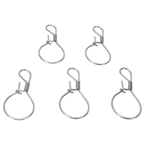 KIMISS 5PCS Fishing Locks Stainless Steel Single Handed Live Fish Lock Buckle for Freshwater Saltwater Fishing Stringer Clip H LockFishing Lock B Steel are Fish Locks Freshwater for You