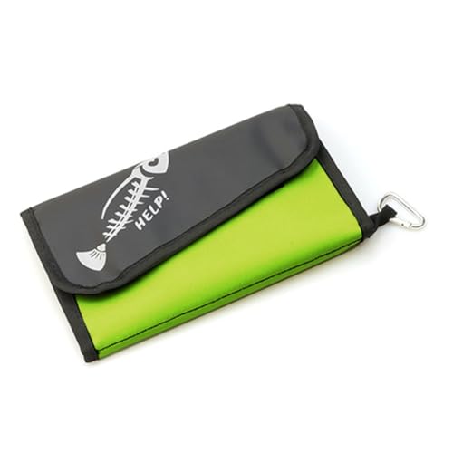 Froiny Fishing Soft Lure Storage Bag Waterproof Fishing Baits Binder Fly Fishing Leader Tackle Wallet Bag with Carabiner