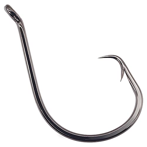 XFISHMAN Circle-Hooks-Fishing-Equipment-Octopus-Hooks-Saltwater-50 Pack #1 –12/0 - color: Black, size: 2/0 50-Pack