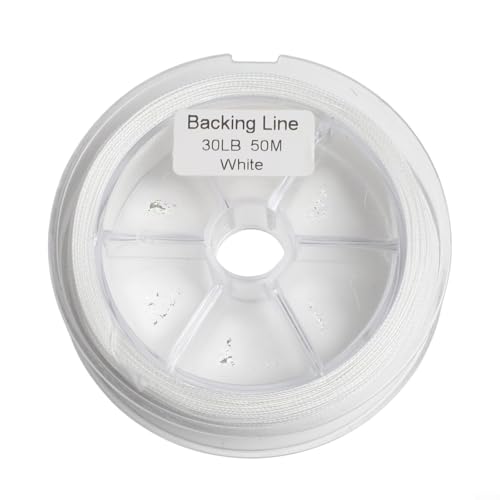 20lb for Braided Fly Line Backing 50M 8-Strand Dacron Polyester Low Friction Trout Bass Freshwater Fishing Reel Spooling Line White - size: B