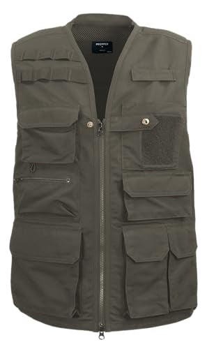 Edgetec Outdoor Utility Vest, Fishing, Hunting, Tactical Ripstop - color: Ranger, size: 4X-Large
