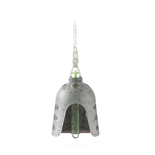 Bait Cage, Fishing Feeder Holder with Weight Openable Lure Container Long Ranges Casting for Powder Live Baits - size: Large Cage A2414 50G
