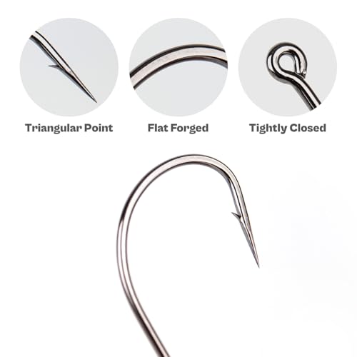 Weedless Swimbait Hooks with Screw Lock & Bait Stopper- 1/0 2/0 3/0 4/0 5/0 6/0 7/0 Sizes Worms Hooks for Bass Fishing - size: Mix - 40Pack