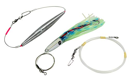 High Speed Wahoo Lures - Wahoo Clippers - color: Glow in the Dark, size: Rigged with Trolling Weight