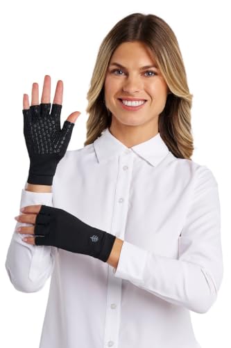 Coolibar Fingerless UV Sun Gloves - UPF 50+ Sun Protection - Ouray - color: Black, size: Small
