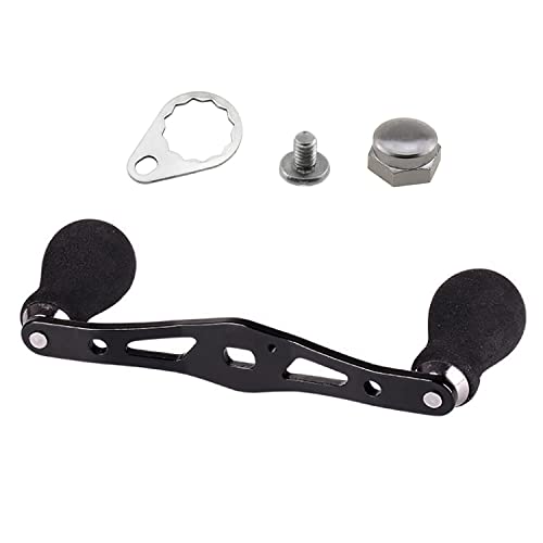Heyous Fishing Reel Handle Grip for Baitcasting Trolling - Left Right Ultralight Crank Accessory, Black