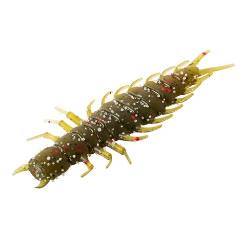 Great Lakes Finesse Juicy Hellgrammite - color: Green Pumpkin Red Flake