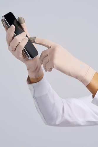 Coolibar Full Finger UV Sun Gloves - UPF 50+ Sun Protection - Gannett - color: Beige, size: X-Small