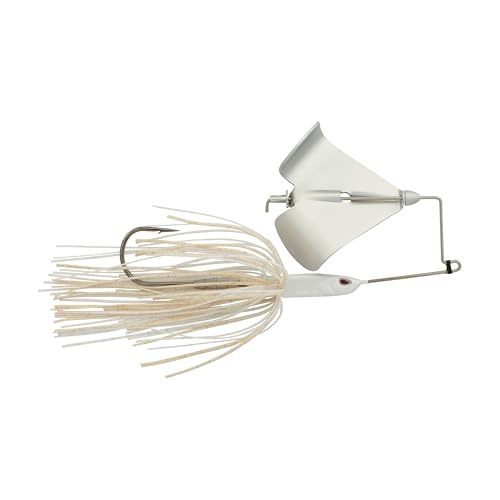 Berkley Skirted Riveter Fishing Buzzbaits - color: White + Silver, size: 3/8 oz