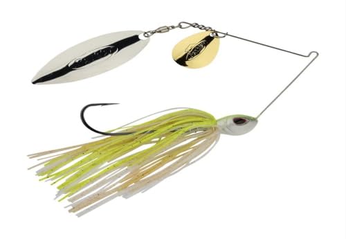 Berkley Power Blade Compact Fishing Spinnerbaits - color: E2 Magic/Gold + Silver, size: 3/8 oz - Colorado Willow