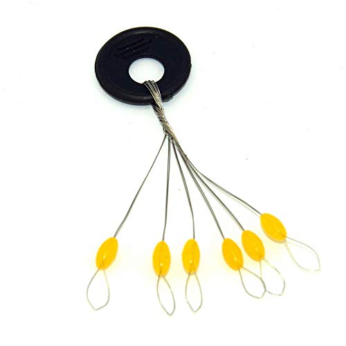 6 in 1 Fishing Bobber Stopper,Soft Silicone Float Sinker Stops,100Pcs Cylinder,Oval Float Stop Stoppers… - color: Orange-Oval, size: Large