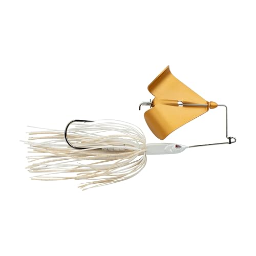 Berkley Skirted Riveter Fishing Buzzbaits - color: White + Gold, size: 1/4 oz