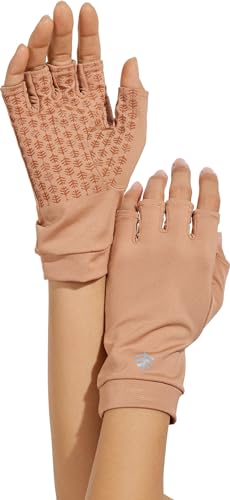 Coolibar Fingerless UV Sun Gloves - UPF 50+ Sun Protection - Ouray - color: Antique Tea, size: X-Small
