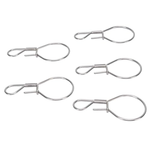KIMISS 5PCS Fishing Locks Stainless Steel Single Handed Live Fish Lock Buckle for Freshwater Saltwater Fishing Stringer Clip H LockFishing Lock B Steel are Fish Locks Freshwater for You