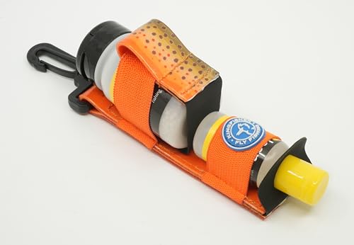 Loon Outdoors Aquel and Easy Dry Dry Fly Floatant with Kingfisher Combo Holder - color: Orange